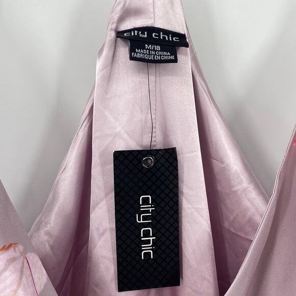 City Chic Sakura Maxi Dress Floral Wrap Hi Lo Maxi Purple NEW Plus Womens 18W - Picture 7 of 10